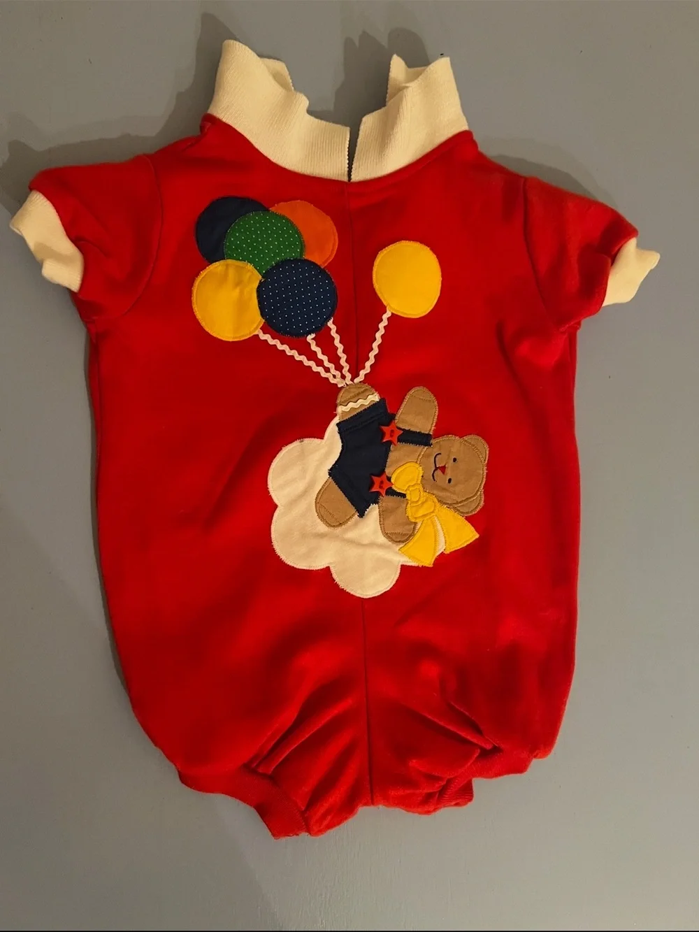 Patsy Aiken designs Vintage Baby Teddy bear balloon bubble 3-6 mos